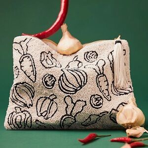 Fiona Beaded Pouch 
COLOR- Black
NWOT
Anthropologie